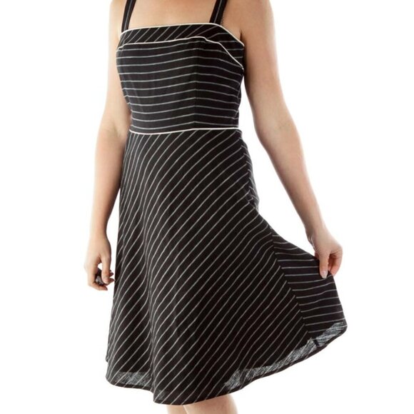LOFT Dresses & Skirts - LOFT Black White Pinstripe Jumper